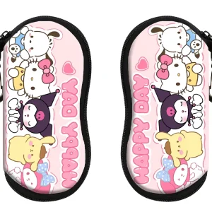 Etui à lunettes jaune thème petit chat