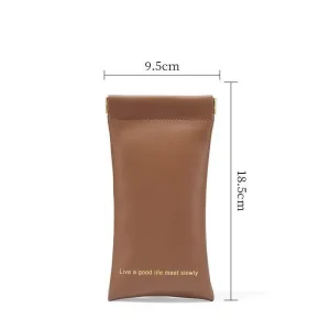 Etui à lunettes marron souple