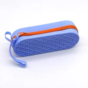 Etui à lunettes bleu pour natation en silicone