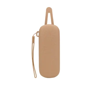 Etui à lunettes marron en silicone