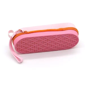Etui à lunettes rose pour natation en silicone