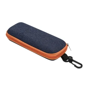 Etui à lunettes orange style jean