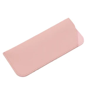 Etui à lunettes rose en microfibre