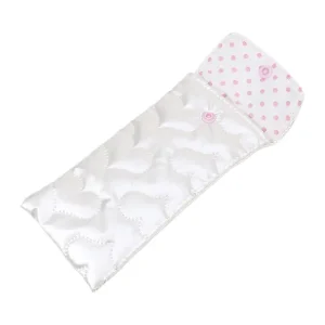 Etui à lunettes beige à motifs cœurs